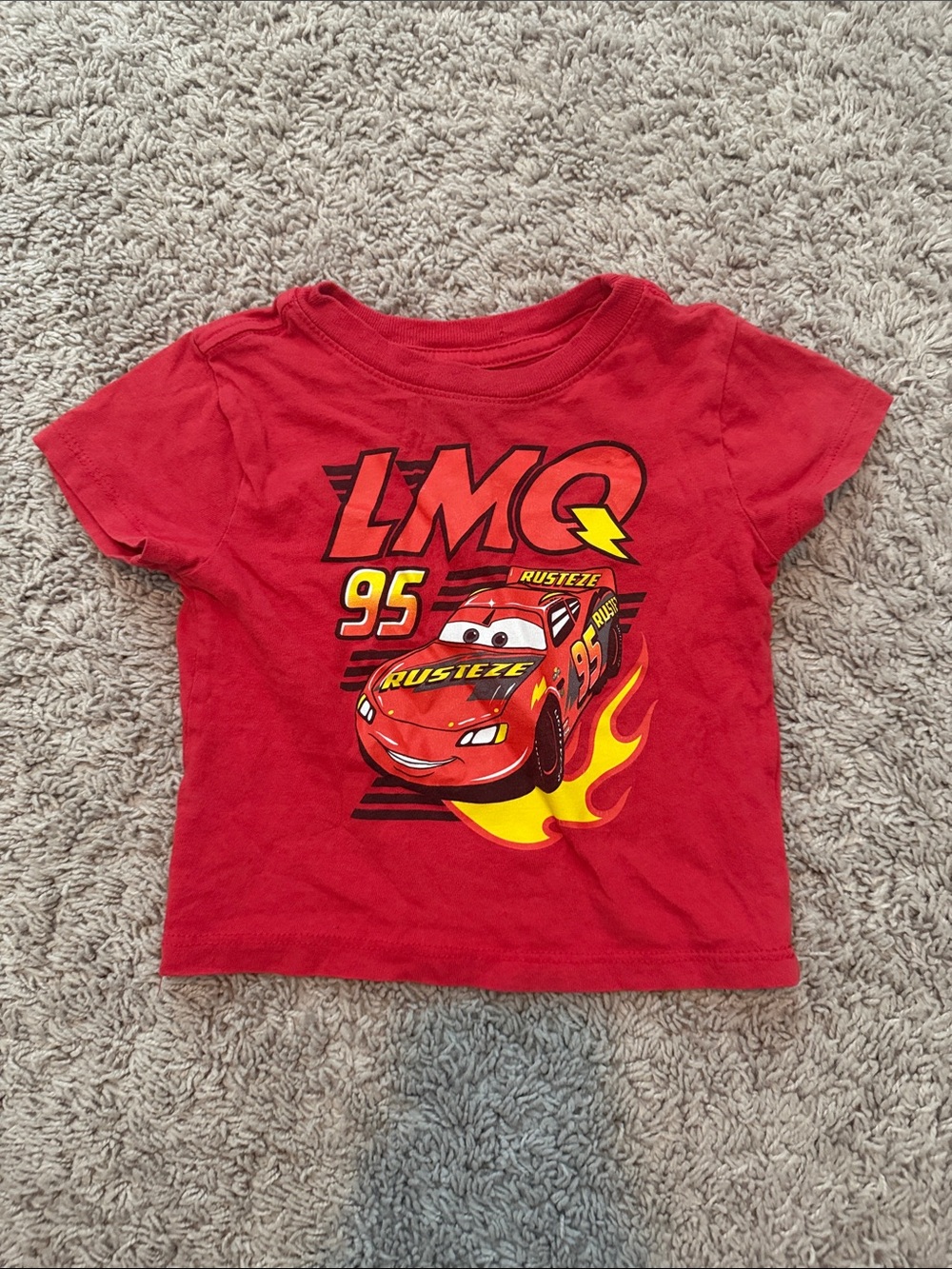 Red Lightning McQueen Kids Short Sleeve Tee